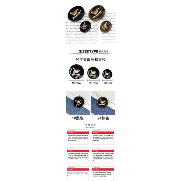 6pcs 18mm 25mm bird gold resin clothing accessories coat flower buttons vintage decorative button sewing apparel snap bbynij, Blike;white
6pcs 18mm 25mm bird gold resin clothing accessories coat flower buttons vintage decorative button sewing apparel snap bbynij, Blike;white