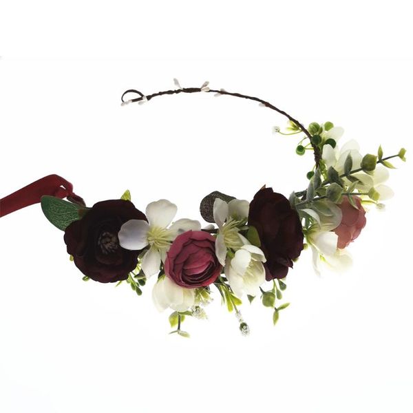 hair accessories bride flowers crown festival headband women headdress bridesmaid girl floral garland wedding headwear, Slivery;white
hair accessories bride flowers crown festival headband women headdress bridesmaid girl floral garland wedding headwear, Slivery;white
