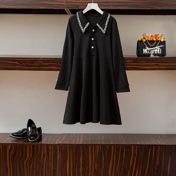 casual dresses women's fat mm2021 autumn dress small fragrance doll neck slim, Black;gray
casual dresses women's fat mm2021 autumn dress small fragrance doll neck slim, Black;gray