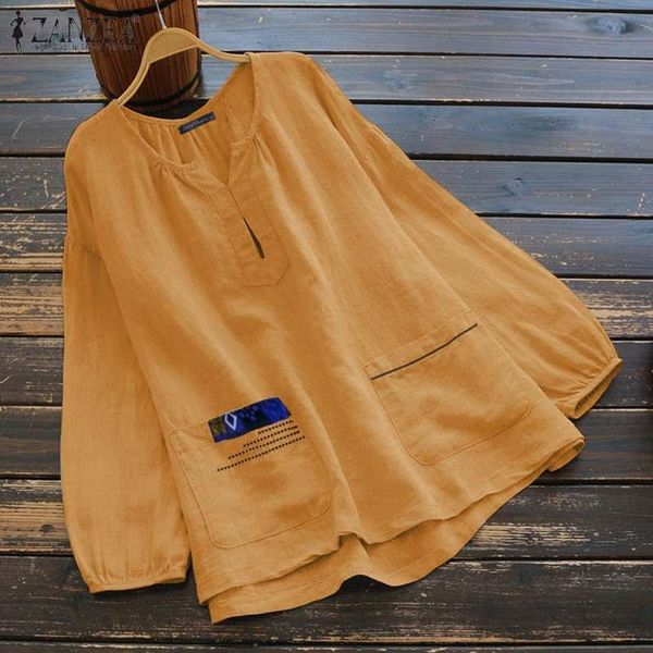 plus size patchwork shirts woman spring blouse 2021 zanzea kaftan long sleeve female casual blusas female cotton chemise, White
plus size patchwork shirts woman spring blouse 2021 zanzea kaftan long sleeve female casual blusas female cotton chemise, White