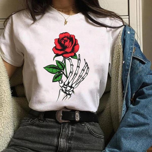 women print clothes graphic skull flower love valentine cute fall autumn halloween lady tees female t shirt womens t-shirt, White
women print clothes graphic skull flower love valentine cute fall autumn halloween lady tees female t shirt womens t-shirt, White