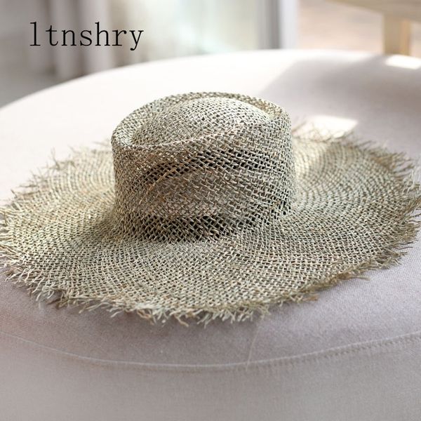 new fashion women sun breathable visor hats casual summer wide brim beach jazz straw hat outdoor t200605, Blue;gray
new fashion women sun breathable visor hats casual summer wide brim beach jazz straw hat outdoor t200605, Blue;gray