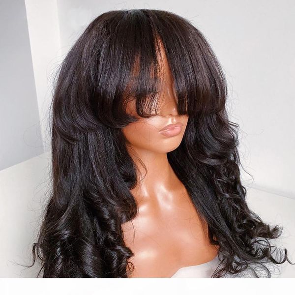 pre plucked human hair wig with full bangs loose curly peruvian full lace wig with baby hair lace front wigs for black women, Black;brown
pre plucked human hair wig with full bangs loose curly peruvian full lace wig with baby hair lace front wigs for black women, Black;brown