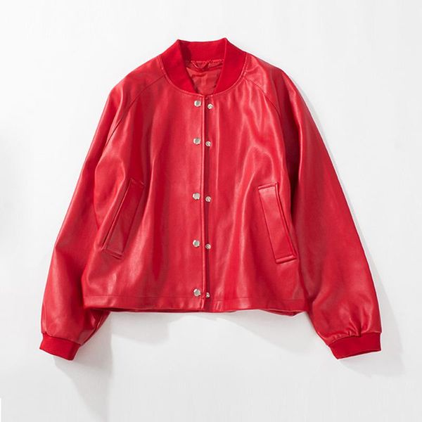 black red faux leather jacket women autumn short soft pu leather motorcycle biker jackets zipper loose oversize coat outwear
black red faux leather jacket women autumn short soft pu leather motorcycle biker jackets zipper loose oversize coat outwear