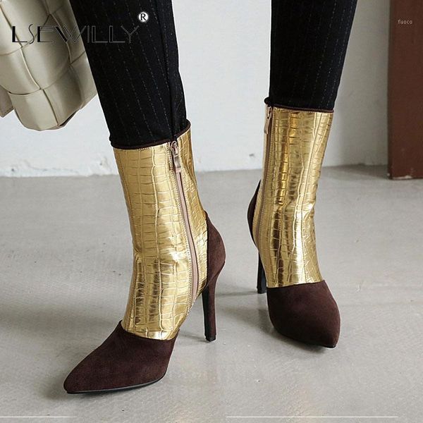 boots lsewilly winter 2021 gold silver faux suede stiletto womens high heels fashion pointed toe ladies shoes booties1, Black
boots lsewilly winter 2021 gold silver faux suede stiletto womens high heels fashion pointed toe ladies shoes booties1, Black