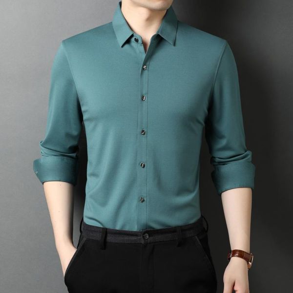 men's casual shirts man modal male office cotton silk shirt business formal wear men dresses, White;black
men's casual shirts man modal male office cotton silk shirt business formal wear men dresses, White;black