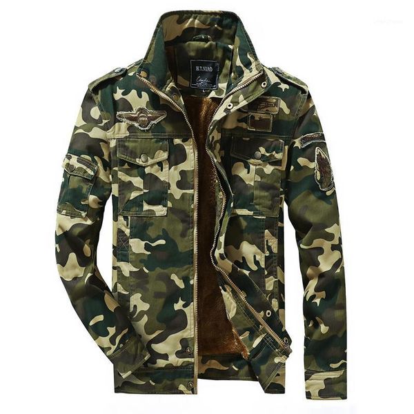 men's autumn winter jacket warm thicken multi-pockets patchwork embroidery camouflage print cotton jacket outwear coat1, Black;brown
men's autumn winter jacket warm thicken multi-pockets patchwork embroidery camouflage print cotton jacket outwear coat1, Black;brown