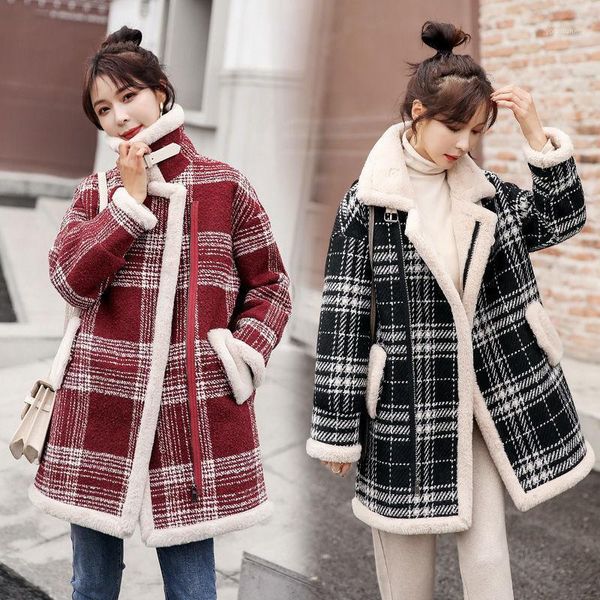 elegant red winter warm thick faux lamp fur plush plaid woolen jacket overcoat women casual loose outwear coat clothes1, Black
elegant red winter warm thick faux lamp fur plush plaid woolen jacket overcoat women casual loose outwear coat clothes1, Black