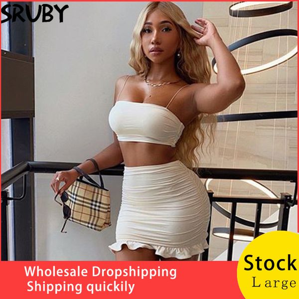 sruby ruffle summer two piece set strapless off shoulder white 2 piece set dress women sleeveless club party matching set x0923, Gray
sruby ruffle summer two piece set strapless off shoulder white 2 piece set dress women sleeveless club party matching set x0923, Gray
