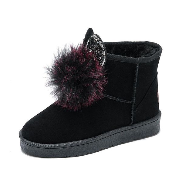 autumn/winter new style women snow boots fashion plush female winter snow boots rubber slip on women flat, Black 
autumn/winter new style women snow boots fashion plush female winter snow boots rubber slip on women flat, Black