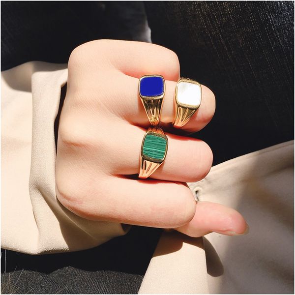 fashion rings square big width signet rings titanium steel man finger gold men ring jewelry for men jewelry for women with box, Silver
fashion rings square big width signet rings titanium steel man finger gold men ring jewelry for men jewelry for women with box, Silver