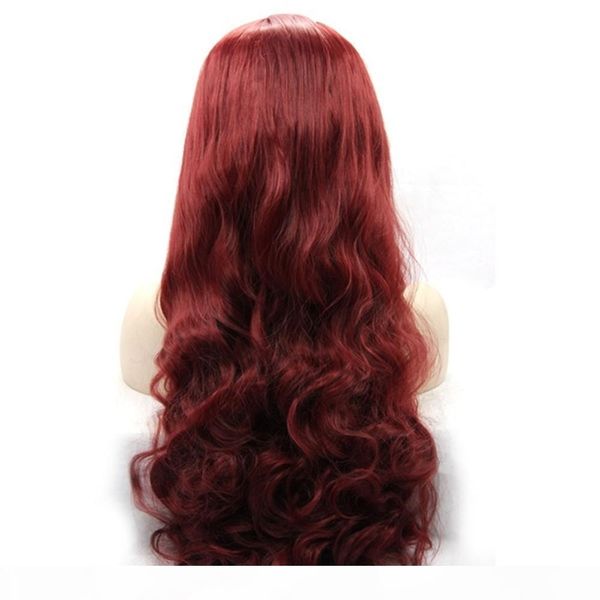 burgundy wine red long body wave hair glueless synthetic lace front wigs heat resistant fiber hair 180% density for women, Black
burgundy wine red long body wave hair glueless synthetic lace front wigs heat resistant fiber hair 180% density for women, Black