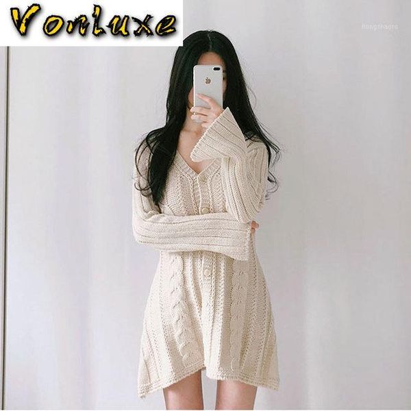 2020 new autumn winter v neck women long sleeve knitted sweater dress slim bodycon fashion knit dresses1, Black;gray
2020 new autumn winter v neck women long sleeve knitted sweater dress slim bodycon fashion knit dresses1, Black;gray