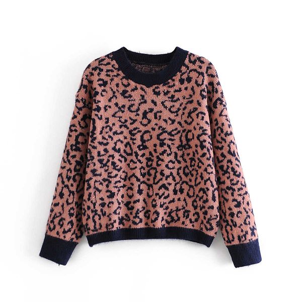 women's wear new round collar leopard loose long sleeved sweaters for women womens winter clothes 2020, White;black
women's wear new round collar leopard loose long sleeved sweaters for women womens winter clothes 2020, White;black