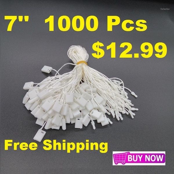 1000 pieces/lot 7" white hang tag nylon string snap lock pin loop fastener hook ties, Black;white
1000 pieces/lot 7" white hang tag nylon string snap lock pin loop fastener hook ties, Black;white