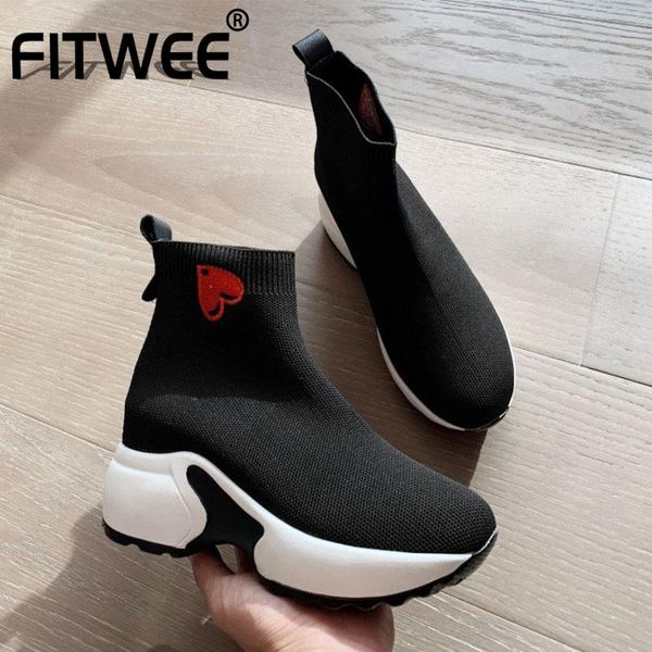 fitwee women ankle boots new fashion thick bottom winter shoes woman stretch boot platform casual daily footwear size 34-40, Black
fitwee women ankle boots new fashion thick bottom winter shoes woman stretch boot platform casual daily footwear size 34-40, Black