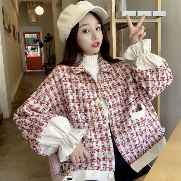 2021 new tweed women designer buttons fashion puff sleeve winter coat elegant outerwear korean jacket female rcmu, White;black
2021 new tweed women designer buttons fashion puff sleeve winter coat elegant outerwear korean jacket female rcmu, White;black