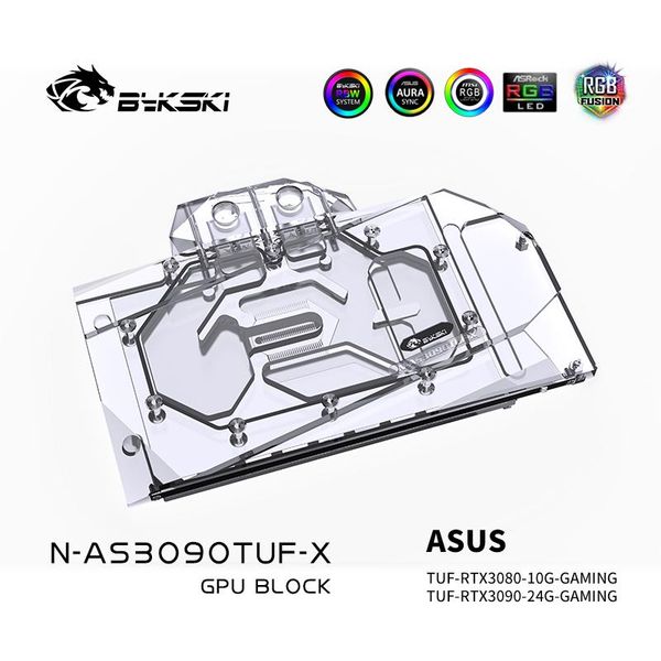 bykski gpu water cooling block for asus tuf rtx3090/3080 gaming, graphics card liquid cooler system, n-as3090tuf-x
bykski gpu water cooling block for asus tuf rtx3090/3080 gaming, graphics card liquid cooler system, n-as3090tuf-x