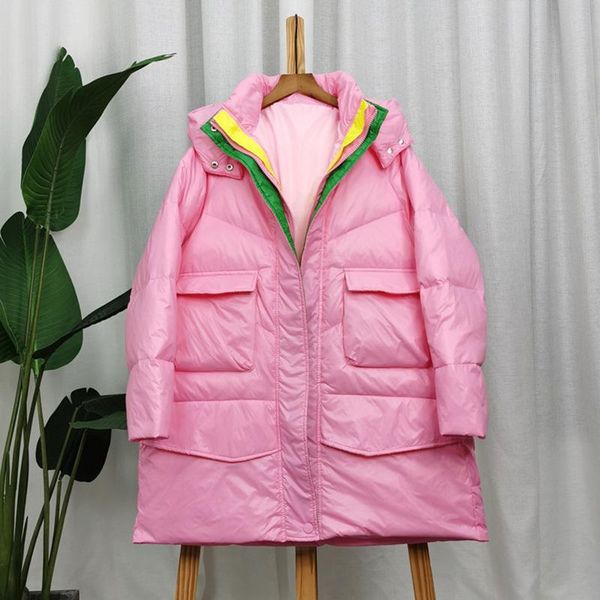 women's down & parkas 2021 winter coat women bright color long thick warm 90% white duck jacket loose hooded windproof, Black
women's down & parkas 2021 winter coat women bright color long thick warm 90% white duck jacket loose hooded windproof, Black