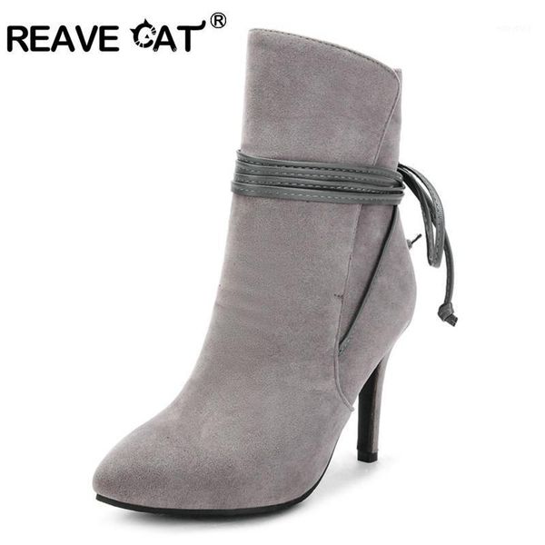 reave cat 2020 autumn winter women ankle boots high heels lace up leather ankle strap short booties new black thin heel a9821
reave cat 2020 autumn winter women ankle boots high heels lace up leather ankle strap short booties new black thin heel a9821