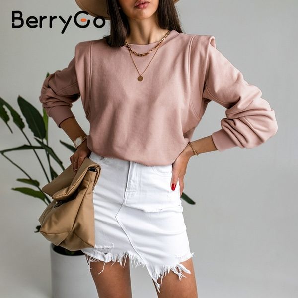 berrygo casual slim ladies sweatshirt pink knitted women streetwear pullover basic long sleeve autumn women outwear 201202, Black
berrygo casual slim ladies sweatshirt pink knitted women streetwear pullover basic long sleeve autumn women outwear 201202, Black