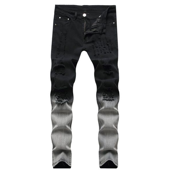 men's jeans men elastic waist skinny 2021 gradient stretch ripped pants streetwear mens denim hole, Blue
men's jeans men elastic waist skinny 2021 gradient stretch ripped pants streetwear mens denim hole, Blue