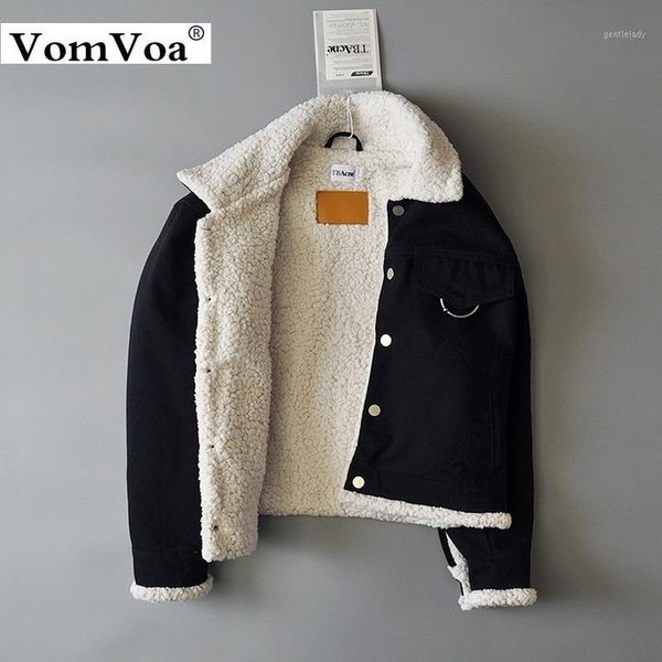 women's jackets vomvoa 2021 autumn and winter lamb wool cowboy coat female short cotton thickened loose retro student bf wind jacket1, Black;brown
women's jackets vomvoa 2021 autumn and winter lamb wool cowboy coat female short cotton thickened loose retro student bf wind jacket1, Black;brown