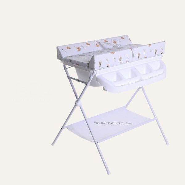 Multifunctional Baby Bathing Table, Newborn Baby Diaper Changing Table With Sponge, Diaper Station Nursery Organizer For Infant