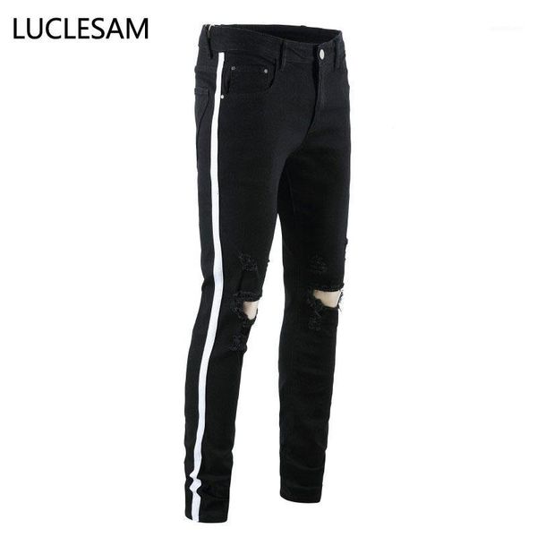 mens ribbon destroyed ripped jeans casual stretchy skinny pants jeans for men hip hop hole biker denim pants with side stripe1, Blue
mens ribbon destroyed ripped jeans casual stretchy skinny pants jeans for men hip hop hole biker denim pants with side stripe1, Blue