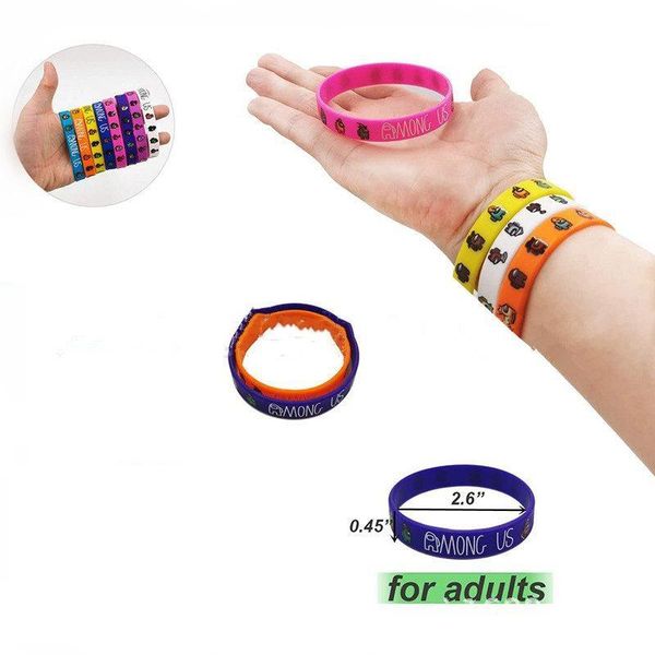 8 colors game among us silicone bracelet rubber trend character model pattern space werewolf kill anime figure party toy gift
8 colors game among us silicone bracelet rubber trend character model pattern space werewolf kill anime figure party toy gift