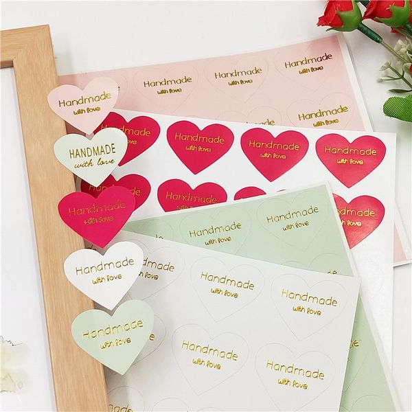 100 pcs "hand made with love" kraft paper gold stamping seal stickers for handmade products diy bakery label adhesive sticker
100 pcs "hand made with love" kraft paper gold stamping seal stickers for handmade products diy bakery label adhesive sticker