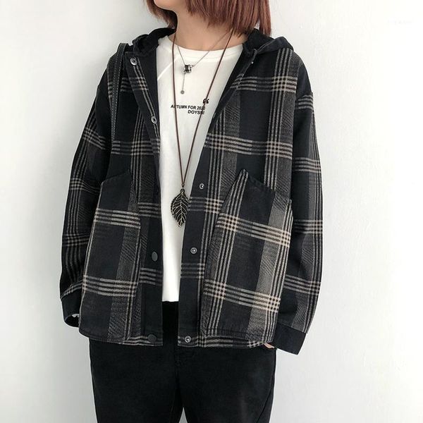women denim jacket plaid hooded single breasted winter autumn 2021 new loose big size long sleeve women loose coat1, Black;brown
women denim jacket plaid hooded single breasted winter autumn 2021 new loose big size long sleeve women loose coat1, Black;brown