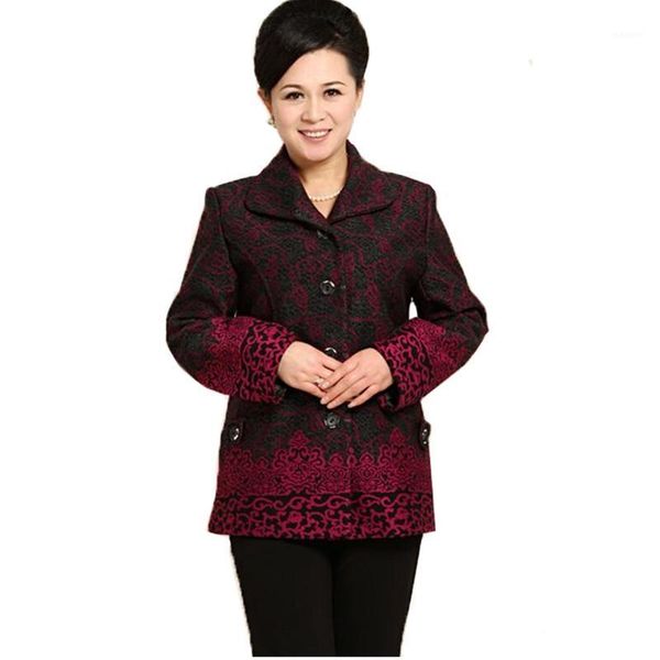 fashion women woolen jacket middle-aged ladies turn down collar slim short coat single-breasted spring autumn grandma print 1, Black
fashion women woolen jacket middle-aged ladies turn down collar slim short coat single-breasted spring autumn grandma print 1, Black