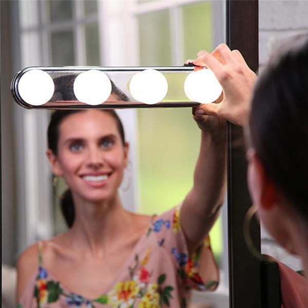 lighting super studio glow bright make up 4 led bulbs portable cosmetic mirror kit battery powered makeup light
lighting super studio glow bright make up 4 led bulbs portable cosmetic mirror kit battery powered makeup light