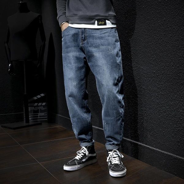 men's jeans young men students fashion streetwear design demin male loose blue hombre 
men's jeans young men students fashion streetwear design demin male loose blue hombre