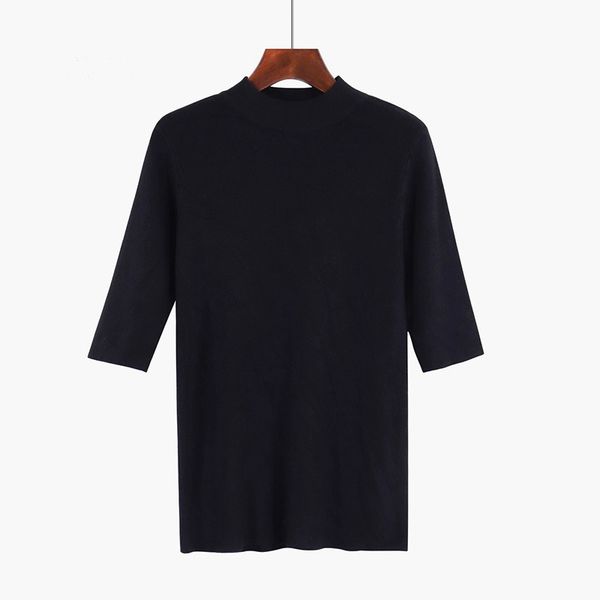 2021 new spring autumn women half sleeves o-neck slim jumper knitted soft female pullover sweater sta7, White;black
2021 new spring autumn women half sleeves o-neck slim jumper knitted soft female pullover sweater sta7, White;black