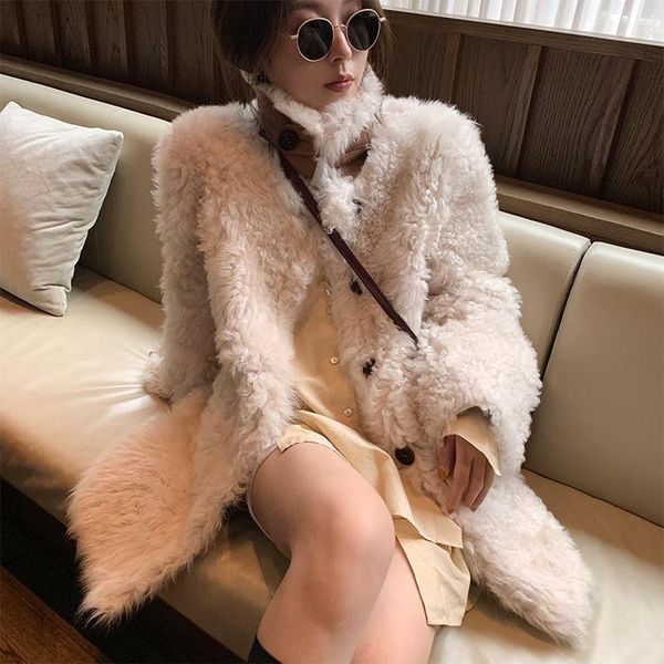 women 2021 winter fashion warm fake lamb fur overcoats female mid-long faux fur outwears ladies solid color loose jackets q587, Black
women 2021 winter fashion warm fake lamb fur overcoats female mid-long faux fur outwears ladies solid color loose jackets q587, Black