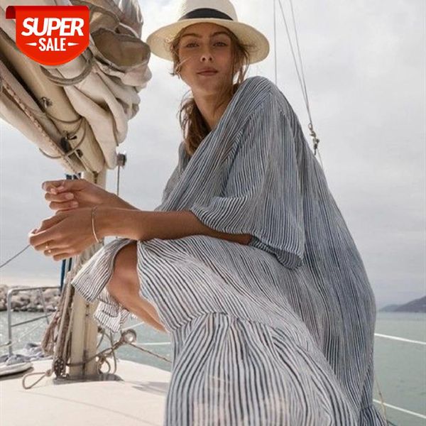 robe de plage striped long beach dress swimsuit kaftan sarong womens swim wear bathing suit cover ups tunics #q517 #gt8c, Black;gray
robe de plage striped long beach dress swimsuit kaftan sarong womens swim wear bathing suit cover ups tunics #q517 #gt8c, Black;gray