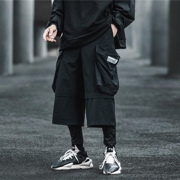 men's pants big pockets fake two pieces hip hop japanese tooling loose casual techwear for men pencil cargo autumn trousers bottoms, Black
men's pants big pockets fake two pieces hip hop japanese tooling loose casual techwear for men pencil cargo autumn trousers bottoms, Black