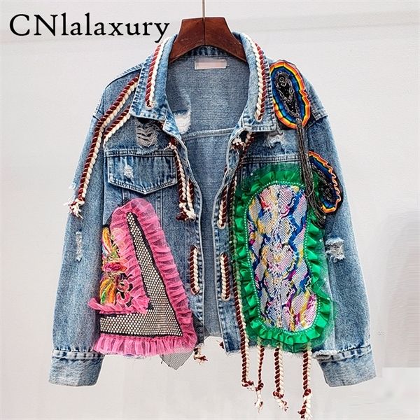 spring women streetwear patch denim bomber female personality short diamonds jacket tassel jean coat jaqueta feminina c0929, Black;brown
spring women streetwear patch denim bomber female personality short diamonds jacket tassel jean coat jaqueta feminina c0929, Black;brown