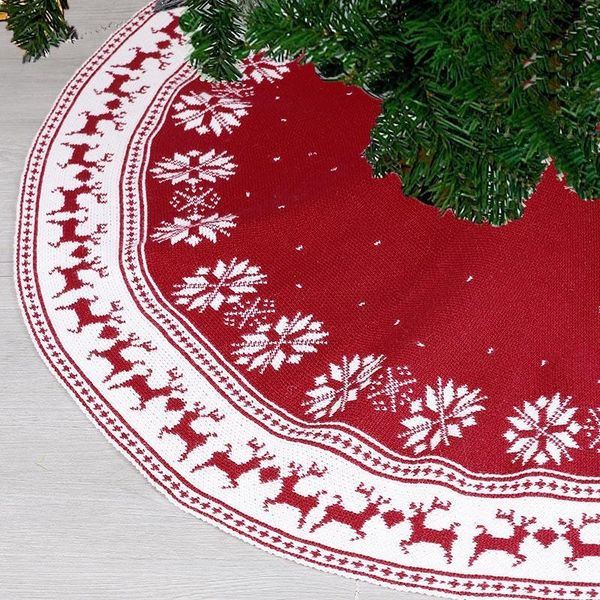 122cm elk snowflake christmas tree skirts pom gift holder knitted xmas tree skirt cover round carpet new year mat
122cm elk snowflake christmas tree skirts pom gift holder knitted xmas tree skirt cover round carpet new year mat