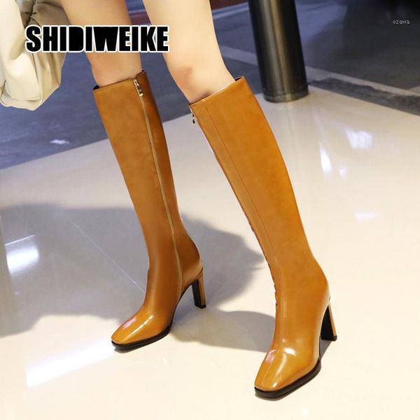boots autumn women's fashion patent leather square toe knee high long side zip thick heels shoes female1, Black
boots autumn women's fashion patent leather square toe knee high long side zip thick heels shoes female1, Black