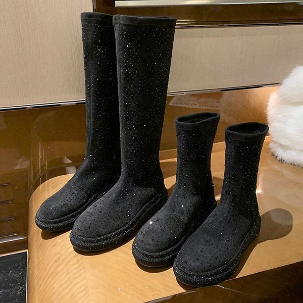 women's boots autumn booties ladies fashion womens shoes 2020 thigh high heels high winter footwear crystal, Black
women's boots autumn booties ladies fashion womens shoes 2020 thigh high heels high winter footwear crystal, Black