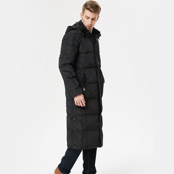 men's x-long white duck down jacket large and thickened warm business windbreaker coat long down jacket 5xl1, Black
men's x-long white duck down jacket large and thickened warm business windbreaker coat long down jacket 5xl1, Black