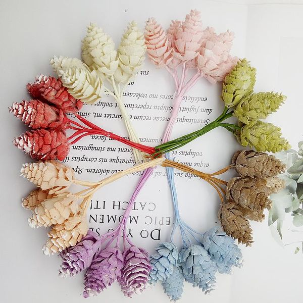 6pcs/lot dyeing natural pine nut artificial flower for wedding home decoration diy craft wreath gift fake flower christmas decor
6pcs/lot dyeing natural pine nut artificial flower for wedding home decoration diy craft wreath gift fake flower christmas decor