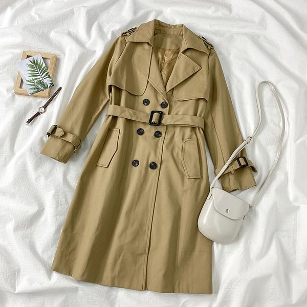women's jackets korobov women office lady vintage coats korean turn-down collar double breasted sashes female 2021 autumn winter, Black;brown
women's jackets korobov women office lady vintage coats korean turn-down collar double breasted sashes female 2021 autumn winter, Black;brown
