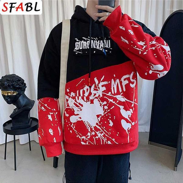 sfabl fashion patchwork hoodie sweatshirt men pullover hooded sweatshirt hip hop streetwear men's hoodies japan style, Black
sfabl fashion patchwork hoodie sweatshirt men pullover hooded sweatshirt hip hop streetwear men's hoodies japan style, Black