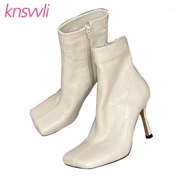 boots thin high heels ankle for women pleated leather runway shoes woman square toe brand short botas mujer1, Black
boots thin high heels ankle for women pleated leather runway shoes woman square toe brand short botas mujer1, Black