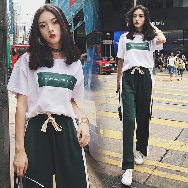 new summer women tracksuit casual two pieces set korean clothes womens sport suit sweatshirt side stripe pants sets streetwear, Gray
new summer women tracksuit casual two pieces set korean clothes womens sport suit sweatshirt side stripe pants sets streetwear, Gray