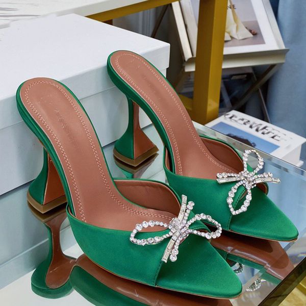 womens amina slippers heeled satin sandals quality genuine leather shoes bow crystal embellishments shoe sandal designers fashion elegance h, Black
womens amina slippers heeled satin sandals quality genuine leather shoes bow crystal embellishments shoe sandal designers fashion elegance h, Black